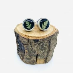 Suzanna Garrett Designs - Fern Stud Earrings Handcrafted Jewelry