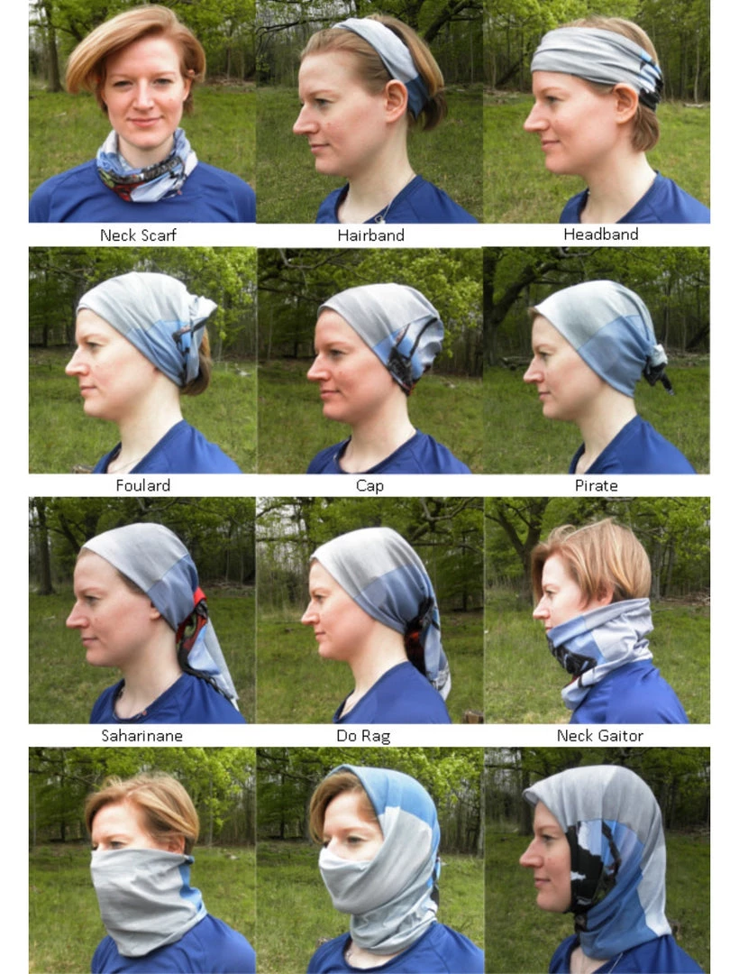 SNUG - Blue W/ Branches Bandanna Headwear 5 SNUG - Blue W/ Branches Bandanna Headwear