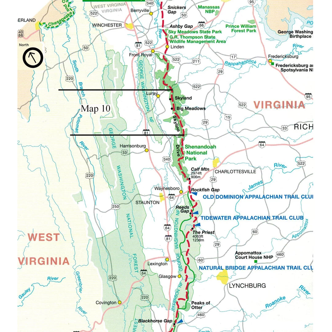 Appalachian Trail Conservancy AT Map: Shenandoah NP - Central District Books & Maps 6 Appalachian Trail Conservancy AT Map: Shenandoah NP - Central District Books & Maps