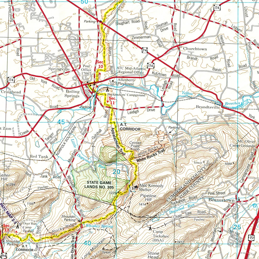 Appalachian Trail Conservancy Books & Maps AT Map 1:: Pennsylvania - Cumberland Valley 5 Appalachian Trail Conservancy Books & Maps AT Map 1:: Pennsylvania - Cumberland Valley