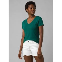 Prana Women's Foundation Short Sleeve Vneck